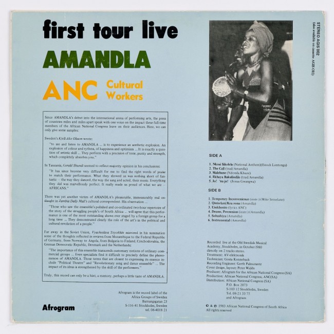 Amandla | First Tour Live (ANC Cultural Workers) (1983)